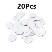20Pcs NFC Ntag215 코인 태그 키 13 56MHz NTAG 215 카드 라벨 RFID 초경량 레이블 Tagmo 용 25mm 직경 원형 상자, 20Pcs Coin Card