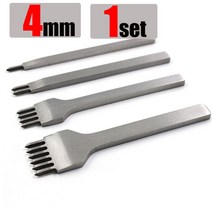 3/4/5/6mm 간격 펀치 도구 가죽 구멍 레이싱 스티치 바느질 diy 공예 1/2/4/6 프롱 375ea07, 02 4mm 1set
