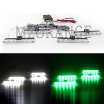 수입차 호환 정비 부품 6LED 스트로보 스코프 Fso 경찰 스트로브 조명 손전등 Led 비상 소방관 경고 성 노출증 그릴 자동차 트럭 구급차 12V, [05] Red and Blue