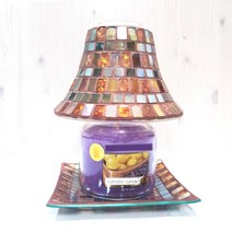 캔들 쉐이드&받침대 세트 / 캔들 홀더용품 / 캔들 악세사리 / 향초 받침대, 블루