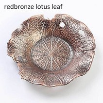 다기 세트 1Pcs 음료 차 코스터 내열성 합금 구리 쟁반 커피 컵 매트 서비스 테이블 Teaware 홀더 장식, 02 redbronze lotus leaf