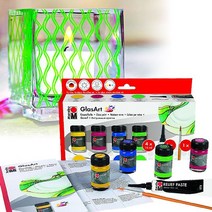 마라부 유리용 세라믹 글라스물감 Art 스타터set-유성 eve, e 본상품선택
