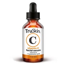 TruSkin Naturals 비타민 C 페이스 세럼 2온스 안티에이징 주름 개선 브라이트닝 히알루론산/비타민E/유기농 알로에 베라와 조조바 오일 함유, 2 Fl Oz(1팩)