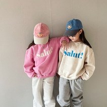 나이스미츄 샐리맨투맨 [크림/핑크] S-XL JS-JL 키즈 주니어 겨울기모맨투맨티