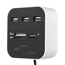 카드 USB 분배기 Multifunc 카드 리더 어댑터 태블릿 PC 컴퓨터 커넥터, 하얀
