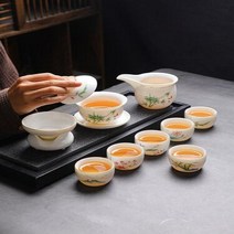 차판 다도 수제 세라믹 두꺼운 화상 방지 중국 차 가정용 환대, 2.Picture Style