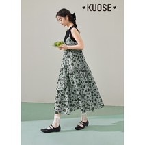 KUOSE 포레스트 진주 선드레스 원피스 쿠오세