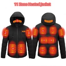 점프슈트 스키복 보드복 11 지역 전기 가열 자켓 코트 남성 여성 usb 가열 자켓 코튼 코트 야외 캠핑 하이킹 스키 등산 후드 파카 바람막이 방한복 명품