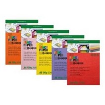 [동화오피스] 두성종이 OA 팬시페이퍼 120g 20매 / 두꺼운 A4 색지 용지, M54.연푸른색
