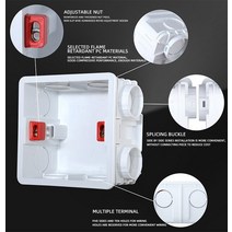 이스라엘 벽 전원 소켓 1 2 콘센트 16A 2000W 86 146mm 전원 이스라엘 플러그 홈 유리 PC 패널 블랙 화이트 오피스 소켓, 17.86 hidden box - Glass panel
