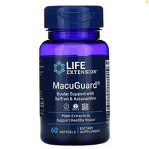 Life Extension MacuGuard Ocular Support with Saffron & Astaxanthin 60 Softgels