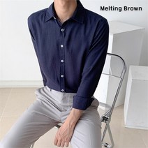 [로즈블로썸] [멜팅브라운] 남자 데일리 베이직 린넨 셔츠 4color (9077151)