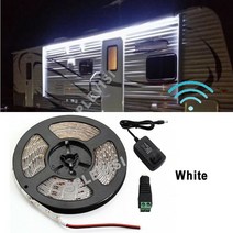 자동차로커 원격 제어 16FT 12V 백색 LED 천막 당 빛 캠퍼 캐러밴 RV 차고 트럭 트레일러용, [07] White US Plug