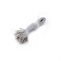 KP 무핀실고리(실버팁+실버끈) 약100개 택끈 택고리 상표끈