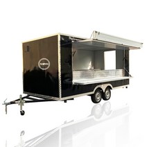 푸드 트럭 스낵카 OEM 16 피트 길이 모바일 스트리트 트레일러 샵 젤라토 카트 할랄 비건 미국에서 판매되는 대형 판매 윈도우, 단일옵션