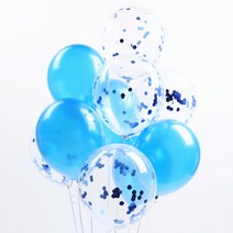 (주)파티해 심플리 컨페티 풍선세트(10개입), 블루
