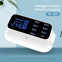 애플c타입어댑터 USB 벤딕트무선충전기 맥세이프3in1 멀티 pd 45w qc 3.0 급속 충전 스마트 충전기 6 멀티 포트 고속 충전 허브xiaomi iphone 8 7 x, pd18w, 영국 플러그