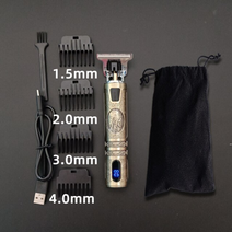 바리깡 클리퍼 이발기 바버샵 이발소 리젠트컷 투블럭 헤어컷 숏컷 남자에 대 한 전문 WateProof 머리 절단 기계 머리 트리머 전기 면도기 남자 면도기 0mm 수염 트리머, King-Indians-NoBox