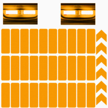 스코라 야간 고휘도 반사 스티커 테이프 36개입 색상 다양 차량 자전거 안전표시, 황색