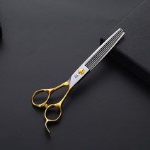 [공식 판매점] 페니체 가위 골드퀸 숱가위 6.5인치 전문가용 강아지 애견 미용 셀프 세트