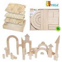 비가 포레스트 유니트 블럭 아기 나무 원목장난감 42p, 포레스트 유니트 블럭 42P