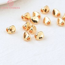 (2961)20PCS 4.5x5MM 구멍 24K 골드 컬러 황동 불규칙한 모양 스페이서 팔찌 비즈 Diy 쥬얼리 액세