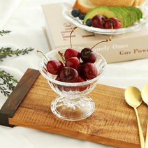 리빙메드 슈에뜨디저트접시(5종) 투명유리 빈티지 클로버 체리프 플레이트, 클로버플레이트