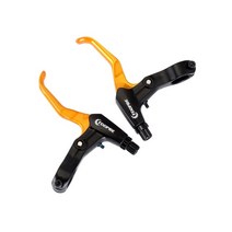 2피스 자전거 브레이크 레버 핸들바 로드 바이크 부품 알루미늄 합금 경량 교체 사이클링 액세서리, 05 Gold