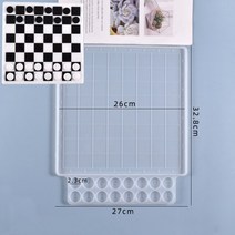 주물용 접착제 3D 국제 체스 UV 크리스탈 수지 금형 조각 DIY 에폭시 접착제 주조 도구한 실리콘, 08 Chessboard