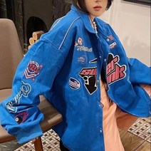 미니트레일러 미니카고트레일러 캠핑 트롤리 웨건 뉴아메리 프라이드 스트리트 레터 재킷 코트 여성 패션, 1M, 01 1
