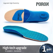 족저근막염 신발 키높이 평발 기능성 깔창 PORON 실리콘 소프트 탄성 에어 쿠션 스포츠 Insoles 정형 충격 흡수 통기성 아치 지원 실행 단독 패드, 파란_EU37-38(240mm), 02 EU37-38(240mm)