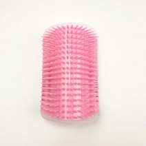 고양이 코너 브러시 빗 아치 플라스틱 scratcher bristles 마사지 고양이 얼굴 마사지 벽 장난감에 대한 catnip 파우치와 자기 손질, 핑크2