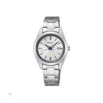 SEIKO 세이코 남성 화이트 다이얼 실버 밴드 스테인리스 스틸 쿼츠 시계