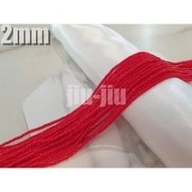 지우지우 크리스탈 론델 컷팅 비즈 2mm 28색 / DIY 비즈공예 동백이반지 마스크스트랩 팔찌 만들기 재료 투명 반투명 불투명 비비드 시드, 5) 라이트사이암 불투명