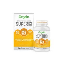 Orgain Ser 비타민 D3 5 000iu (125mcg) ImmuneBone Mood Organic 오가닉 유기농 Olive Oil Better 8 Month 공급 (240