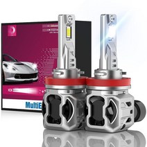 MultiEase H7 LED 헤드라이트 전구 플러그 앤 플레이 6000k 쿨 화이트 2개 팩, H11/H9/H8