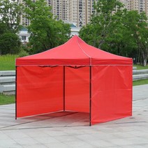 대형 3면 바람막이 접이식 캐노피 천막 자바라천막