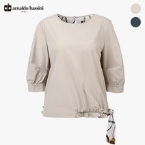 아날도바시니 나염 스카프장식 블라우스 AT09BL01M