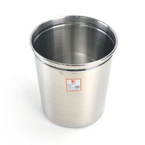KO 키친쿡 영업용 오픈 휴지통 ~ 사무실 주방 업소용 깡통 오픈 휴지통 국내산 스텐 휴지통 다목적 쓰레기통, 사이즈-소, 1개