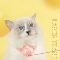 움직이는고양이장남감 자동 고양이 장난감 스마트 레이저 놀리는 고양이 목걸이 전기 USB 충전 새끼 고양이, 02 Type2 Pink
