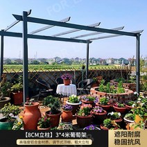 스카이어닝 테라스썬룸 루프탑 조립식 파고라 캐노피 3X4M 천없음, F타입, 상세페이지 참조