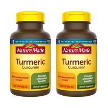 네이처메이드 터메릭 커큐민 강황 투메릭 500mg 120캡슐 Nature Made Turmeric Curcumin Antioxidant Support, 120정, 2개