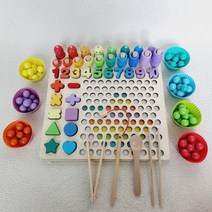 소근육발달 집게 구슬넣기 낚시 베이비 몬테소리 교구 두돌