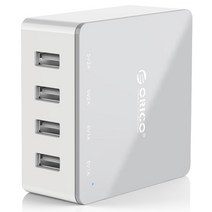 ORICO 4 포트 USB 충전기 슈퍼 저렴한 가격 미국 플러그 범용 데스크탑 전원 어댑터 5V 6A 30W 출력 삼성 폰 화웨이, 04 Gray_01 US Plug