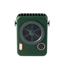 F856 카메라형 목걸이 선풍기 충전식 무선 미니 2000mAh, 블랙