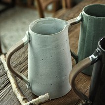 김학영도자기 아끼다 투톤 워터 저그 대용량 저그물병 화병, 러프샌드