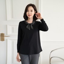 마담4060 엄마옷 마네리본타이티셔츠-XTE302026-