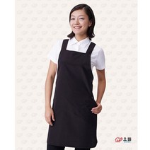 요들가운 핑클 넓은끈 미니 앞치마 유니폼 PK370 작업복 미용실 작업실 미용재료 뷰티샵 네일샵 소품 화실 미술실 염색약 파마약 살롱, 블랙(특대)PK462L