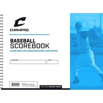Champro 야구 스코어 북 (화이트) 52페이지, 1개