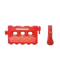 도로 안전용품 PE방호벽 차단벽 휀스 공사장 가드, 1400x900mm 레드 약 11kg